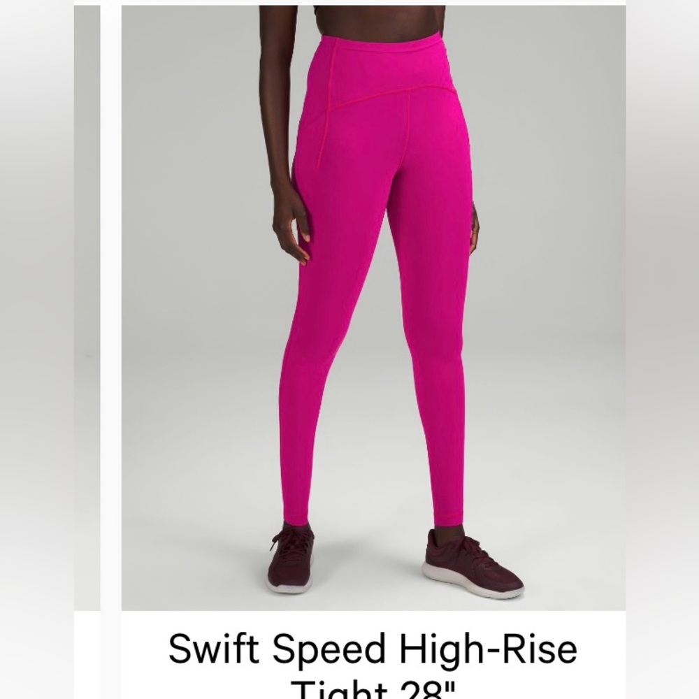 Lululemon- Speed Swift High Rise Tight- Sonic Pink- 28”- NWOT